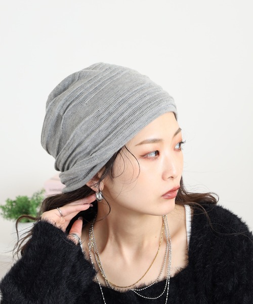 Sense of Grace（センスオブグレース）の「タック入り ビーニー（ニットキャップ/ビーニー・メンズ・ベージュ/ブラック/アッシュ/ダークネイビー/チャコールグレー・FREE）」の19枚目の写真