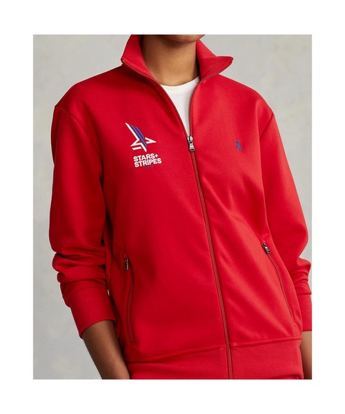 POLO RALPH LAUREN（ポロ ラルフ ローレン）の「スター + ストライプ トラック ジャケット（ジャージ・メンズ・レッド・S/M/L/XS）」の4枚目の写真