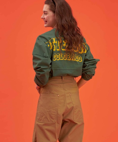 THE SHINZONE（ザ　シンゾーン）の「【THE SHINZONE】MILITARY BACK PRINT T WOMEN（Tシャツ/カットソー・レディース・グリーン/ネイビー・FREE）」の7枚目の写真