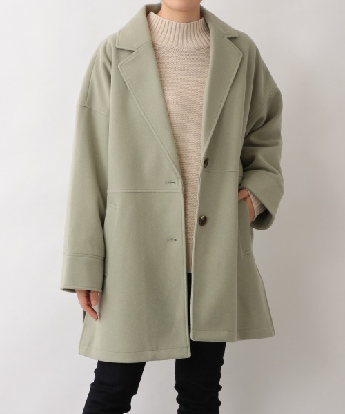 LOWRYS FARM(ローリーズファーム)の「ウールライクボックスジャケット 952581(テーラードジャケット・レディース・ブラウン/ブルー/グリーン/アイボリー・FREE)」の4枚目の写真