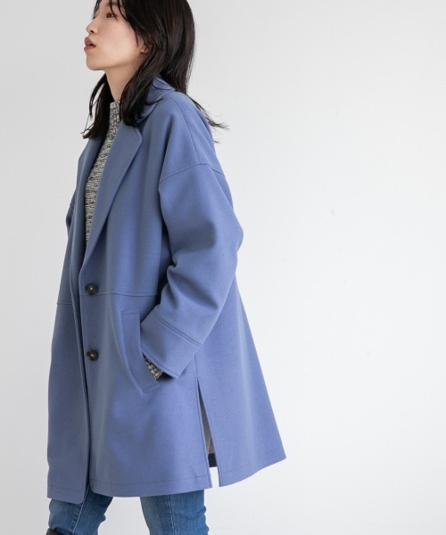 LOWRYS FARM(ローリーズファーム)の「ウールライクボックスジャケット 952581(テーラードジャケット・レディース・ブラウン/ブルー/グリーン/アイボリー・FREE)」の14枚目の写真