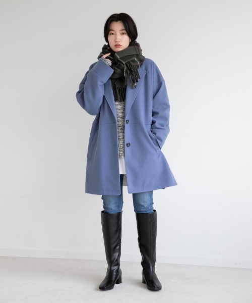 LOWRYS FARM(ローリーズファーム)の「ウールライクボックスジャケット 952581(テーラードジャケット・レディース・ブラウン/ブルー/グリーン/アイボリー・FREE)」の18枚目の写真