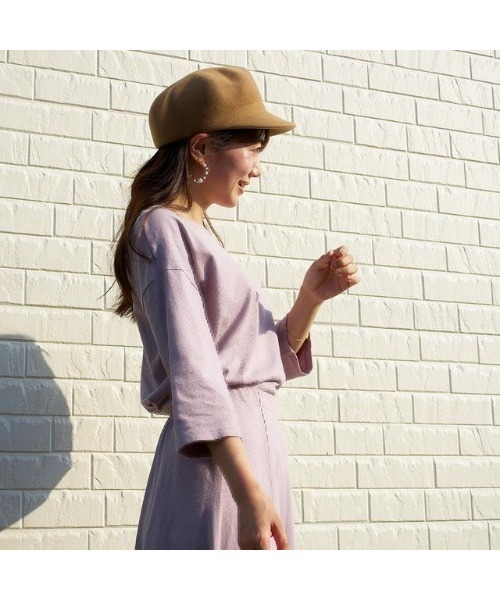 14+(イチヨンプラス)の「ポコポコフエルトキャスケット(キャスケット・レディース・ブラック/キャメル/チャコールグレー・FREE)」の5枚目の写真