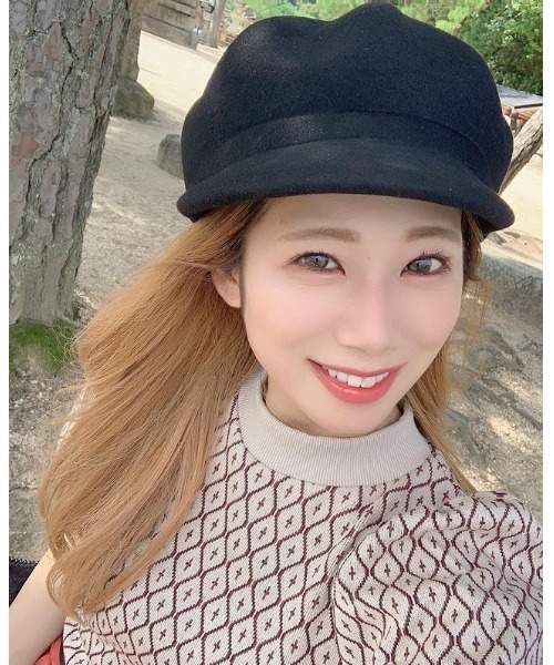 14+(イチヨンプラス)の「ポコポコフエルトキャスケット(キャスケット・レディース・ブラック/キャメル/チャコールグレー・FREE)」の8枚目の写真