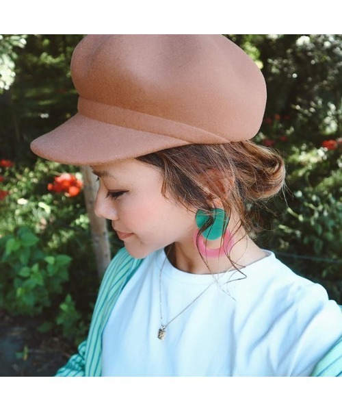 14+(イチヨンプラス)の「ポコポコフエルトキャスケット(キャスケット・レディース・ブラック/キャメル/チャコールグレー・FREE)」の10枚目の写真