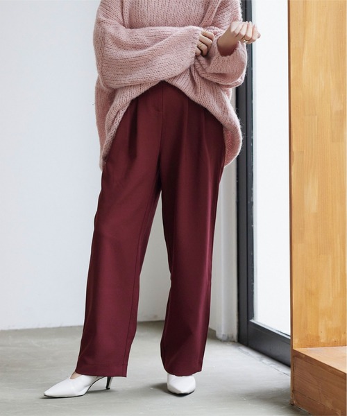 titivate(ティティベイト)の「タックセミワイドスラックスパンツ(その他パンツ・レディース・バーガンディー/ブラウン/モカ/アイボリー/ブルー系その他・M/S/L)」の5枚目の写真