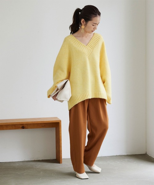 titivate(ティティベイト)の「タックセミワイドスラックスパンツ(その他パンツ・レディース・バーガンディー/ブラウン/モカ/アイボリー/ブルー系その他・M/S/L)」の12枚目の写真
