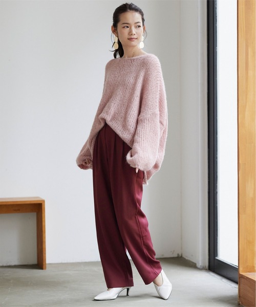 titivate(ティティベイト)の「タックセミワイドスラックスパンツ(その他パンツ・レディース・バーガンディー/ブラウン/モカ/アイボリー/ブルー系その他・M/S/L)」の15枚目の写真