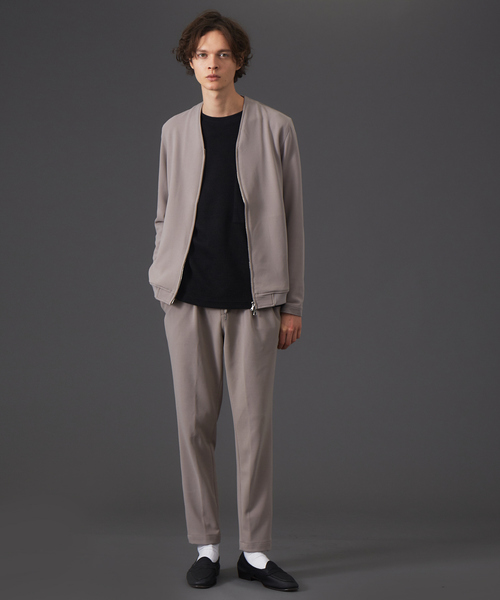 ABAHOUSE（アバハウス）の「【セットアップ対応】ツイルジャージ イージーパンツスラックス（スラックス・メンズ・ダークベージュ/グレイッシュベージュ/グリーン系その他・46/44/48）」の4枚目の写真