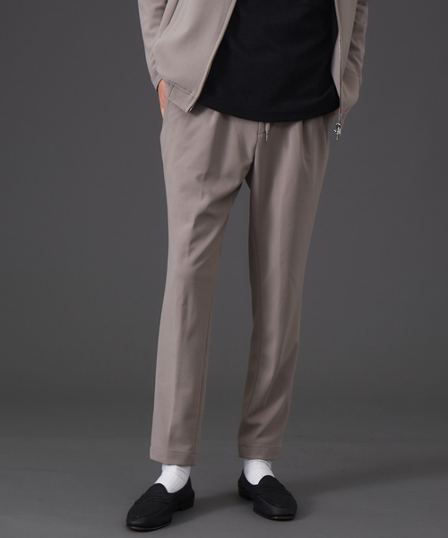 ABAHOUSE（アバハウス）の「【セットアップ対応】ツイルジャージ イージーパンツスラックス（スラックス・メンズ・ダークベージュ/グレイッシュベージュ/グリーン系その他・46/44/48）」の14枚目の写真