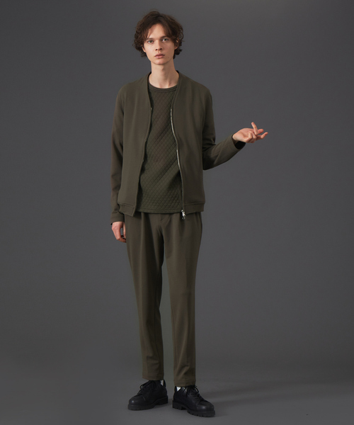 ABAHOUSE（アバハウス）の「【セットアップ対応】ツイルジャージ イージーパンツスラックス（スラックス・メンズ・ダークベージュ/グレイッシュベージュ/グリーン系その他・46/44/48）」の15枚目の写真