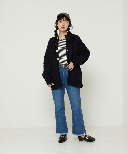 FREAK'S STORE（フリークスストア）の「フィッシャーマンカーディガン（カーディガン/ボレロ・レディース・ネイビー/レッド/オフホワイト/グリーン・ﾌﾘ-）」の17枚目の写真