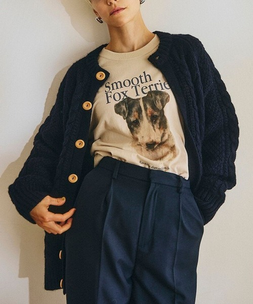 FREAK'S STORE（フリークスストア）の「フィッシャーマンカーディガン（カーディガン/ボレロ・レディース・ネイビー/レッド/オフホワイト/グリーン・ﾌﾘ-）」の3枚目の写真