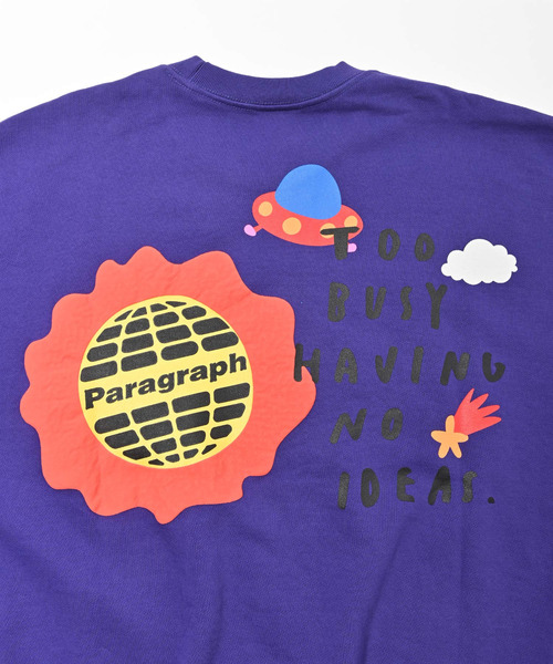 Paragraph（パラグラフ）の「Paragraph(パラグラフ) スマイルロゴ スウェット（スウェット・メンズ・ライトグレー/パープル/オレンジ/ブルー/グリーン/チャコール/ベージュ・ONE SIZE）」の13枚目の写真