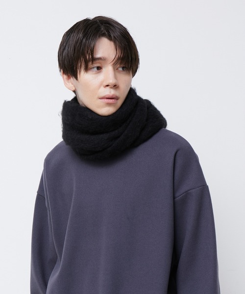 JUNRED（ジュンレッド）の「ボリュームカラーマフラー（マフラー・メンズ・チャコールグレー/ライトグレー/ブラック/キナリ/ブラウン系その他2/ブルー系その他4・FREE）」の3枚目の写真