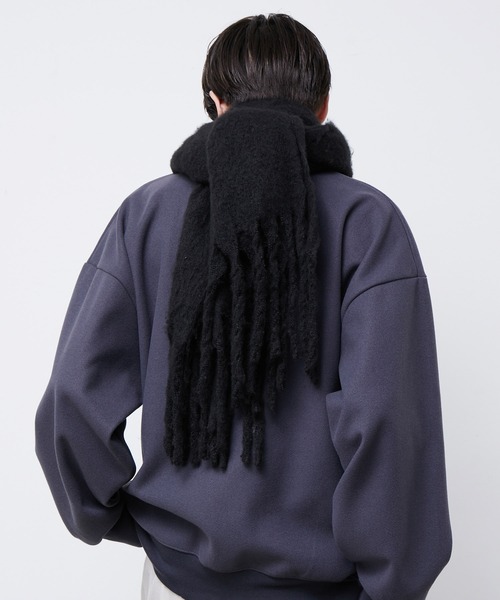 JUNRED（ジュンレッド）の「ボリュームカラーマフラー（マフラー・メンズ・チャコールグレー/ライトグレー/ブラック/キナリ/ブラウン系その他2/ブルー系その他4・FREE）」の11枚目の写真