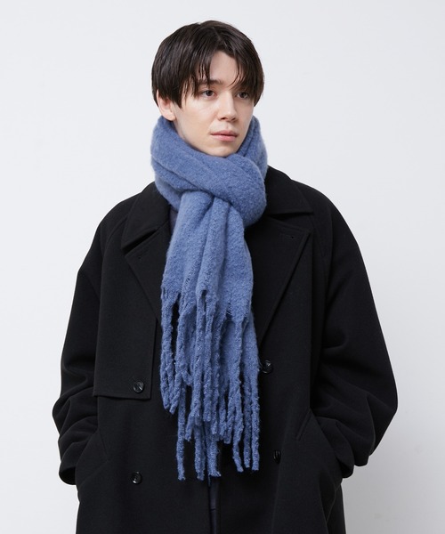 JUNRED（ジュンレッド）の「ボリュームカラーマフラー（マフラー・メンズ・チャコールグレー/ライトグレー/ブラック/キナリ/ブラウン系その他2/ブルー系その他4・FREE）」の8枚目の写真