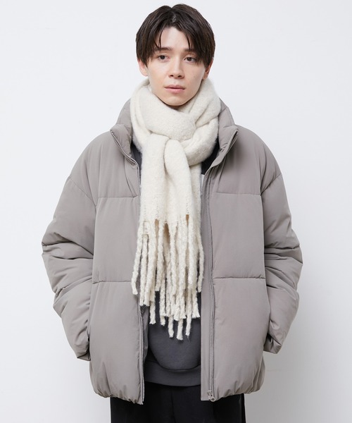 JUNRED（ジュンレッド）の「ボリュームカラーマフラー（マフラー・メンズ・チャコールグレー/ライトグレー/ブラック/キナリ/ブラウン系その他2/ブルー系その他4・FREE）」の10枚目の写真