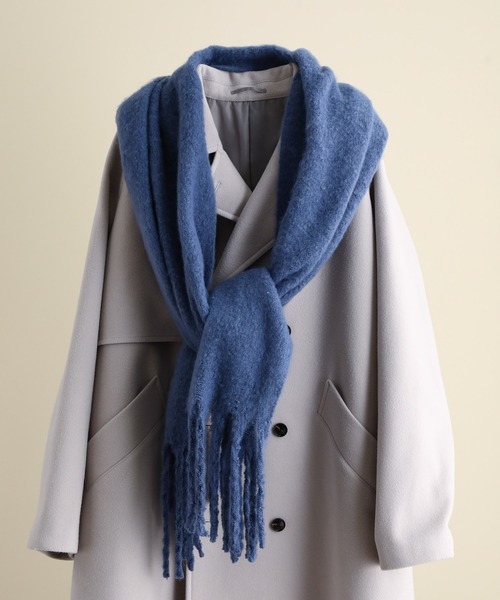 JUNRED（ジュンレッド）の「ボリュームカラーマフラー（マフラー・メンズ・チャコールグレー/ライトグレー/ブラック/キナリ/ブラウン系その他2/ブルー系その他4・FREE）」の16枚目の写真