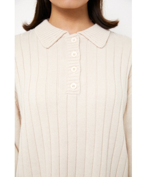 LAGUA GEM（ラグアジェム）の「LOOSE KNIT MINI OP（ワンピース・レディース・ダークブルー/ブラック/アイボリー・MEDIUM/SMALL）」の8枚目の写真