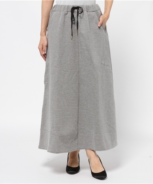 DISCOAT（ディスコート）の「【Discoat】裏起毛ロングスカート（スカート・レディース・グレー/ブラック・ﾌﾘ-）」の2枚目の写真