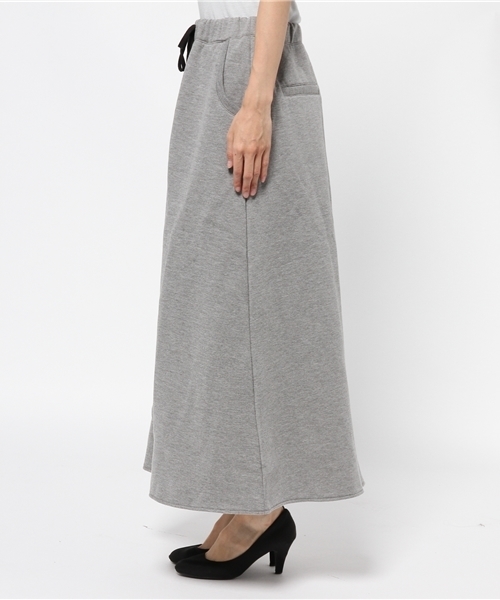DISCOAT（ディスコート）の「【Discoat】裏起毛ロングスカート（スカート・レディース・グレー/ブラック・ﾌﾘ-）」の4枚目の写真