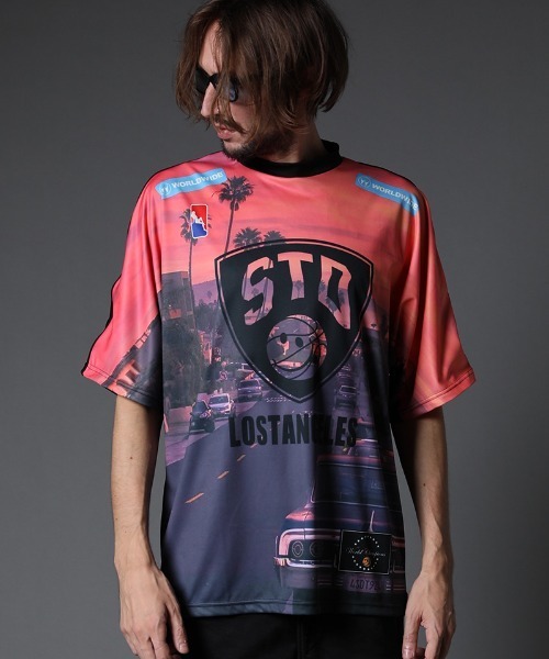STUD MUFFIN(スタッドマフィン)の「mt7534-ハイゲージスムース STD TEAM GAMEシャツ(Tシャツ/カットソー・メンズ・ホワイト/ブラック・2/3)」の4枚目の写真
