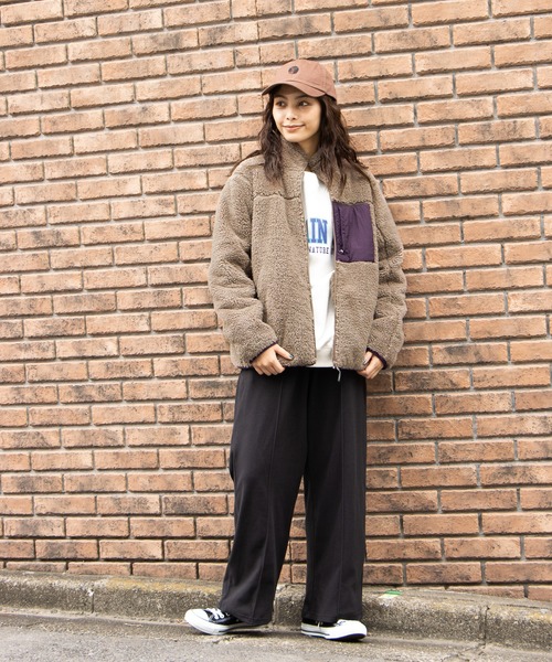 Mac-House(マックハウス)の「CAPTAIN STAG キャプテンスタッグ ボアスタンドジャケット(その他アウター・レディース・ベージュ/ブラウン/オレンジ/ブルー/アイボリー・フリー)」の18枚目の写真