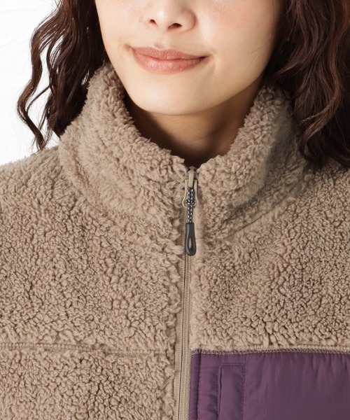 Mac-House(マックハウス)の「CAPTAIN STAG キャプテンスタッグ ボアスタンドジャケット(その他アウター・レディース・ベージュ/ブラウン/オレンジ/ブルー/アイボリー・フリー)」の8枚目の写真