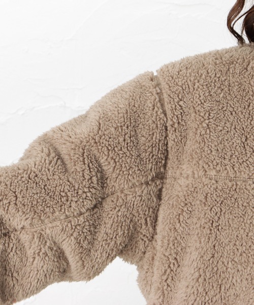 Mac-House(マックハウス)の「CAPTAIN STAG キャプテンスタッグ ボアスタンドジャケット(その他アウター・レディース・ベージュ/ブラウン/オレンジ/ブルー/アイボリー・フリー)」の9枚目の写真