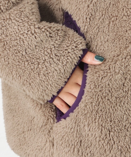 Mac-House(マックハウス)の「CAPTAIN STAG キャプテンスタッグ ボアスタンドジャケット(その他アウター・レディース・ベージュ/ブラウン/オレンジ/ブルー/アイボリー・フリー)」の12枚目の写真