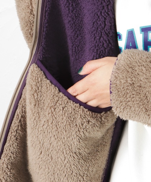 Mac-House(マックハウス)の「CAPTAIN STAG キャプテンスタッグ ボアスタンドジャケット(その他アウター・レディース・ベージュ/ブラウン/オレンジ/ブルー/アイボリー・フリー)」の17枚目の写真