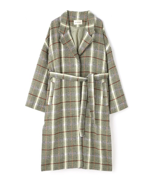 ROSE BUD（ローズバッド）の「チェックチェスターコート（チェスターコート・レディース・ブラック/グリーン・FREE）」の9枚目の写真