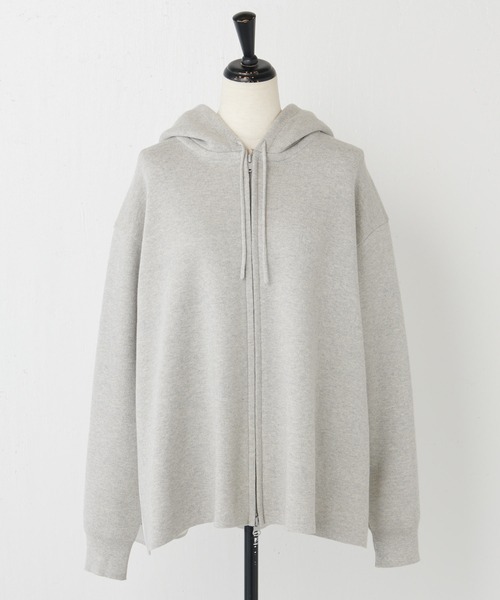 BEARDSLEY（ビアズリー）の「テープ刺繍ニットパーカー（カーディガン/ボレロ・レディース・ブラック/グレー・FREE）」の9枚目の写真