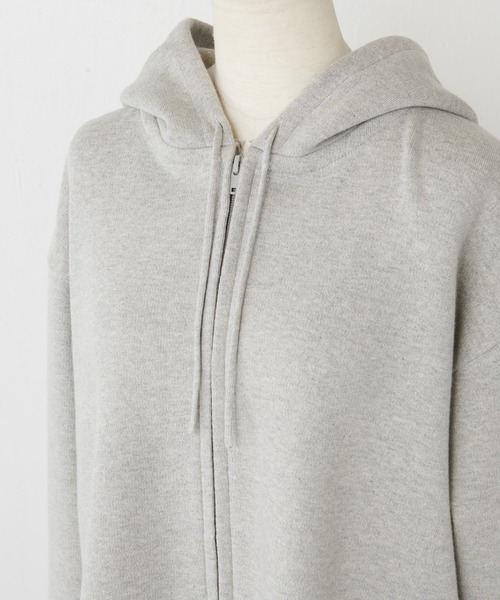 BEARDSLEY（ビアズリー）の「テープ刺繍ニットパーカー（カーディガン/ボレロ・レディース・ブラック/グレー・FREE）」の15枚目の写真