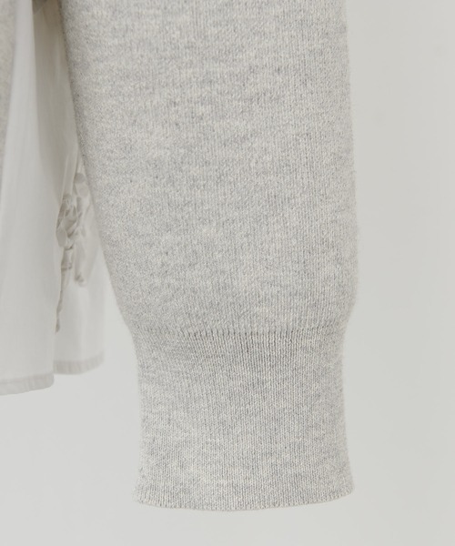 BEARDSLEY（ビアズリー）の「テープ刺繍ニットパーカー（カーディガン/ボレロ・レディース・ブラック/グレー・FREE）」の18枚目の写真