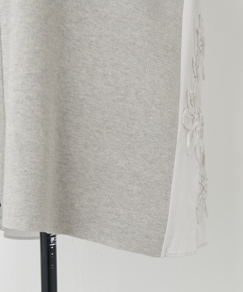 BEARDSLEY（ビアズリー）の「テープ刺繍ニットパーカー（カーディガン/ボレロ・レディース・ブラック/グレー・FREE）」の19枚目の写真