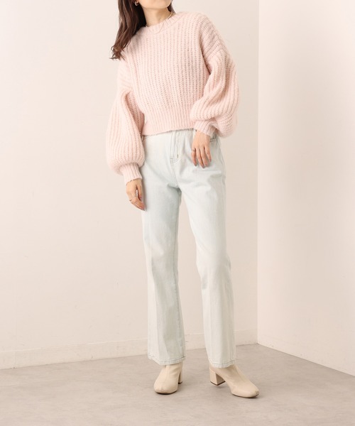 one after another NICE CLAUP(ワンアフターアナザーナイスクラップ)の「前後2wayクルーネックカーディガン(カーディガン/ボレロ・レディース・オレンジ/ピンク/オフホワイト/ブラウン・FREE)」の18枚目の写真