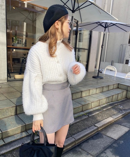 one after another NICE CLAUP(ワンアフターアナザーナイスクラップ)の「前後2wayクルーネックカーディガン(カーディガン/ボレロ・レディース・オレンジ/ピンク/オフホワイト/ブラウン・FREE)」の15枚目の写真