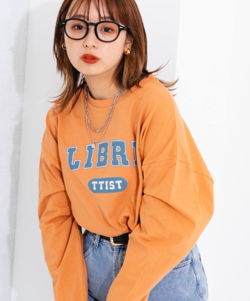 nemne store（ネンネストア）の「ロゴアソートプリントロンＴ（Tシャツ/カットソー・レディース・ブルー系その他/オレンジ系その他/グリーン系その他/ホワイト系その他/ホワイト系その他2/ホワイト系その他3・フリー）」の6枚目の写真