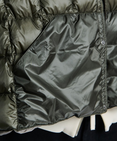 ESTNATION（エストネーション）の「TAION EXTRA / ダウンブランケット《ESTNATION EXCLUSIVE》（ストール/ショール・メンズ・ブラック/オリーブ・FREE）」の14枚目の写真