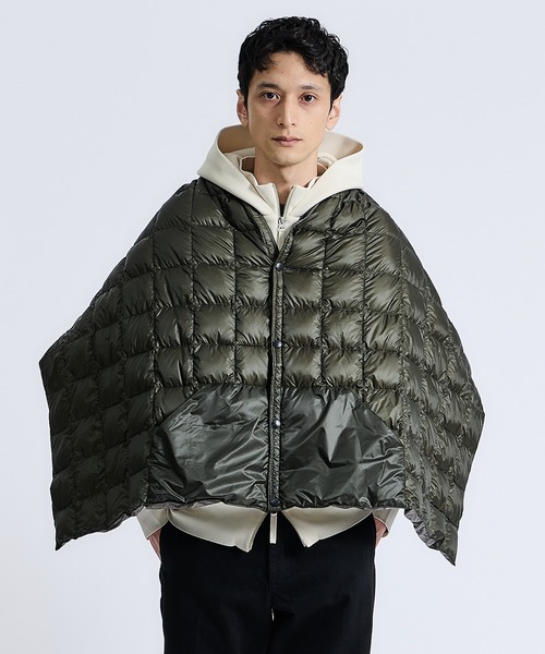 ESTNATION（エストネーション）の「TAION EXTRA / ダウンブランケット《ESTNATION EXCLUSIVE》（ストール/ショール・メンズ・ブラック/オリーブ・FREE）」の9枚目の写真