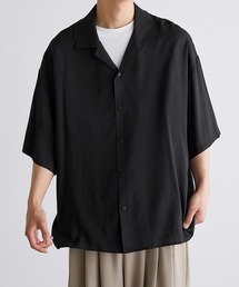 ルーズオープンカラーベーシックシャツ