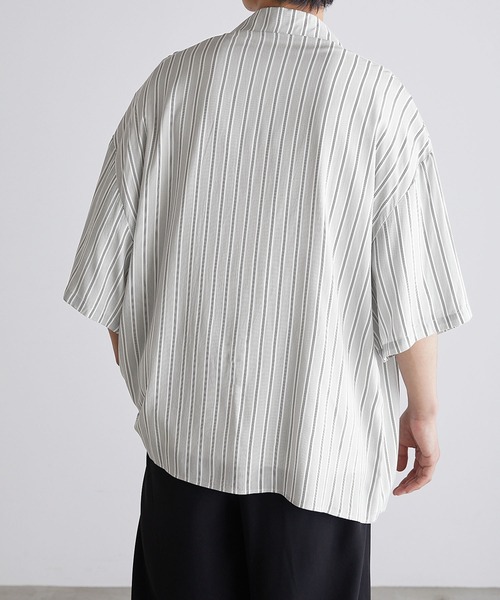 Anchor Smith（アンカー スミス）の「ルーズオープンカラーベーシックシャツ（シャツ/ブラウス・メンズ・ホワイト/ライトグレー/ブラック/サックスブルー/グレー系その他/ブルー系その他/チャコール/グレイッシュベージュ/グリーン・M/L）」の14枚目の写真