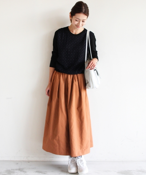BEAUTY&YOUTH UNITED ARROWS(ビューティーアンドユースユナイテッドアローズ)の「BYSF ∵ダイアレース+ニットプルオーバー◆(ニット/セーター・レディース・ホワイト/グレー/ネイビー・FREE)」の6枚目の写真