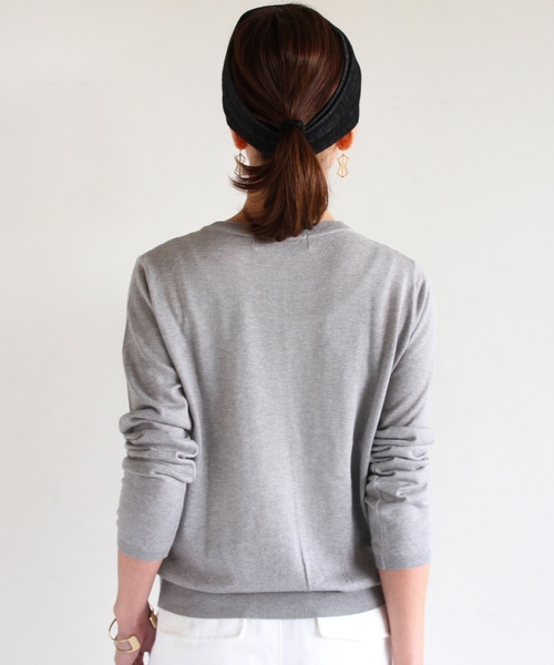 BEAUTY&YOUTH UNITED ARROWS(ビューティーアンドユースユナイテッドアローズ)の「BYSF ∵ダイアレース+ニットプルオーバー◆(ニット/セーター・レディース・ホワイト/グレー/ネイビー・FREE)」の8枚目の写真