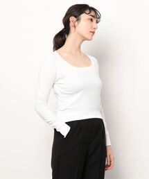 MAISON DE THERESE（メゾン ド テレーズ）の「柔らかいスクエアネックトップス（Tシャツ/カットソー）」
