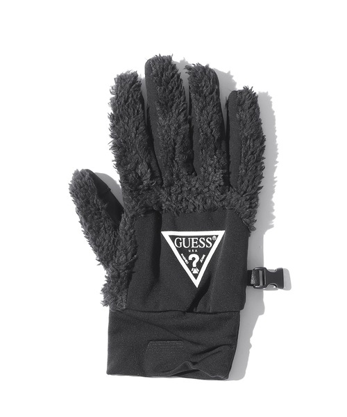 Guess（ゲス）の「GUESS/ゲス Gloves Triangle 手袋 グローブ タッチパネル対応（手袋・メンズ・ブラック/グレー・S/M）」の2枚目の写真
