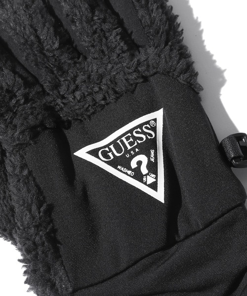 Guess（ゲス）の「GUESS/ゲス Gloves Triangle 手袋 グローブ タッチパネル対応（手袋・メンズ・ブラック/グレー・S/M）」の9枚目の写真