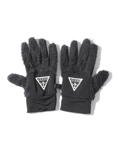 Guess（ゲス）の「GUESS/ゲス Gloves Triangle 手袋 グローブ タッチパネル対応（手袋・メンズ・ブラック/グレー・S/M）」の3枚目の写真